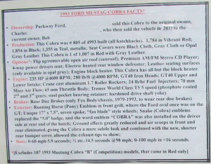 1993 Ford Mustang Cobra  